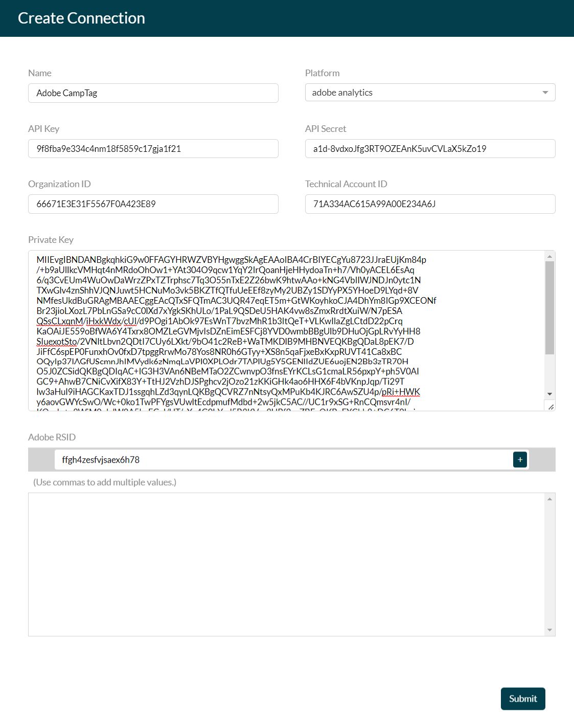 Connecting Adobe Analytics to CampTag