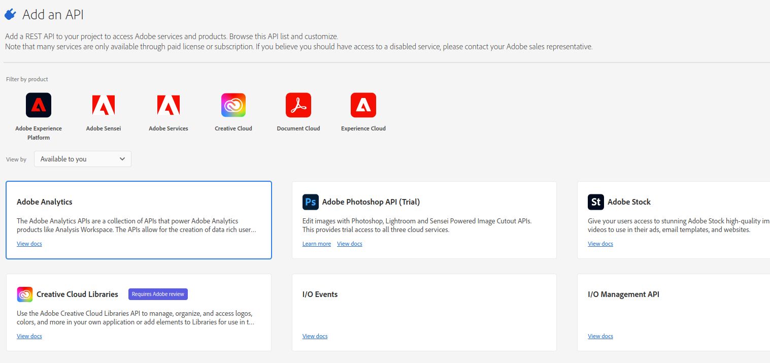 Choose Adobe Analytics API