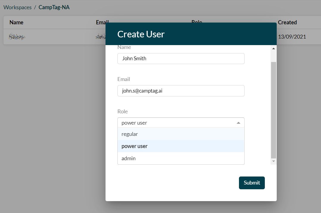 Creating users in Workspaces