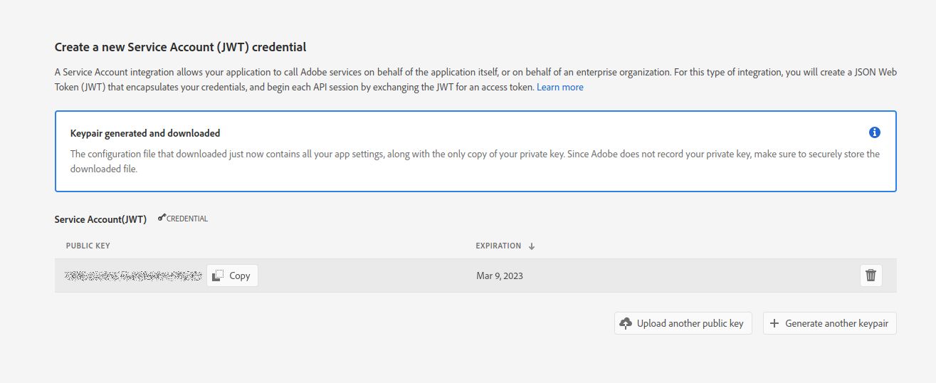Download and Save Public/Private Key Pair