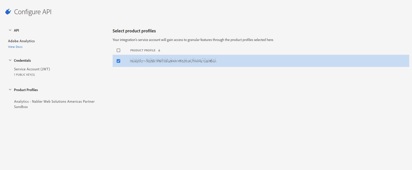 Select Product Profiles