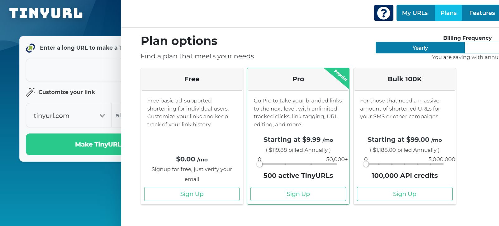 TinyURL URL shortener